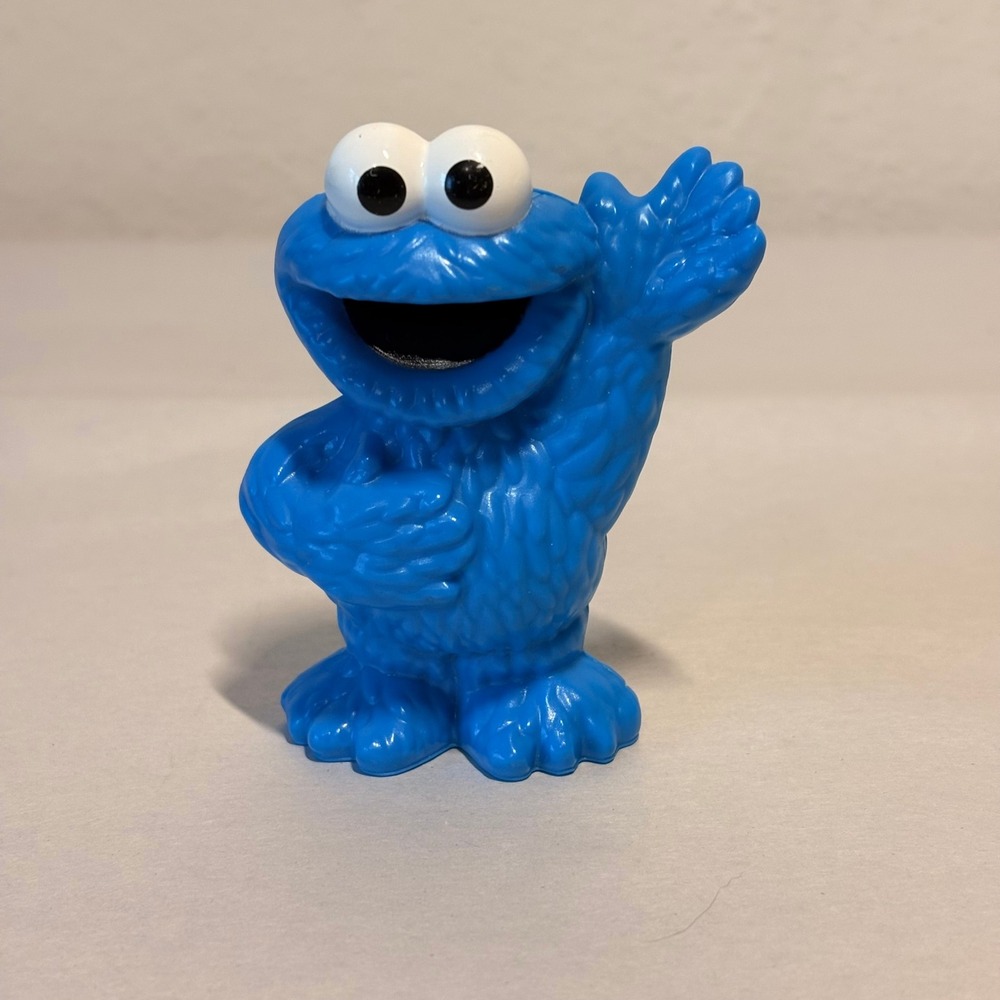 Hasbro Cookie Monster Figure Kids 3" Blue Excellent Sesame Street PVC A7174